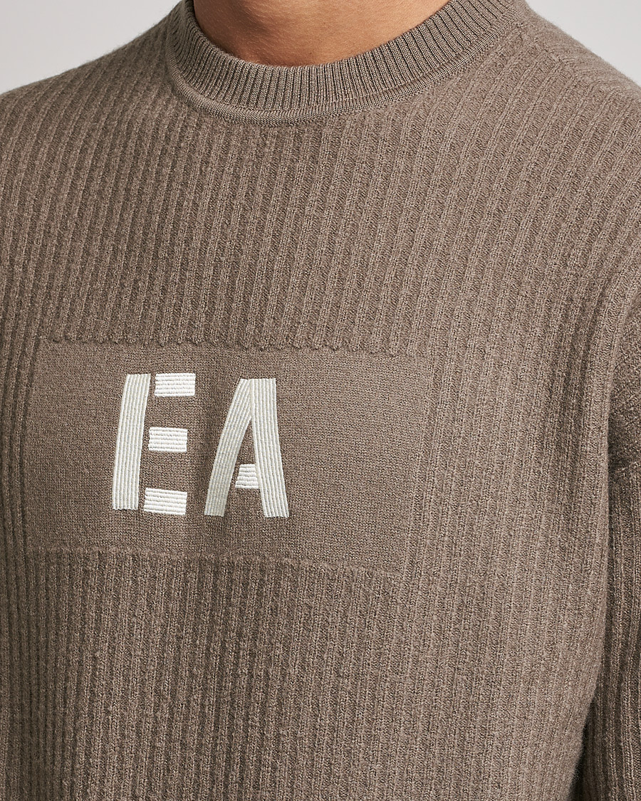 Hombres | Jerséis y prendas de punto | Emporio Armani | Wool Logo Sweater Camel