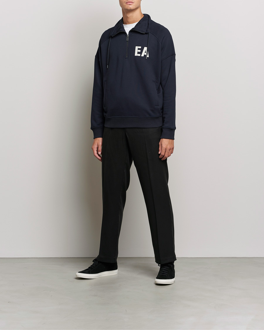 Hombres | Jerséis y prendas de punto | Emporio Armani | Half Zip Sweater Navy