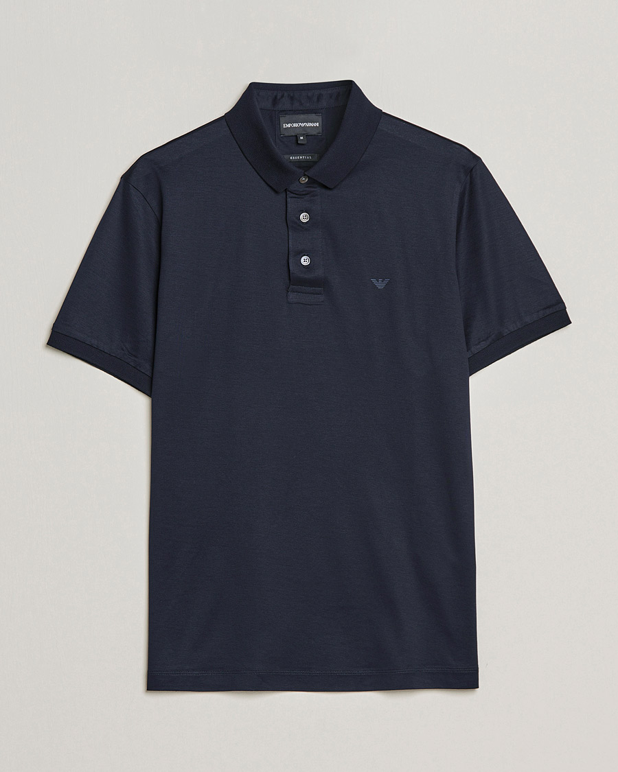 Hombres | Polos | Emporio Armani | Cotton Stretch  Pique Navy