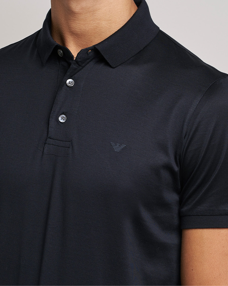 Hombres | Polos | Emporio Armani | Cotton Stretch  Pique Navy