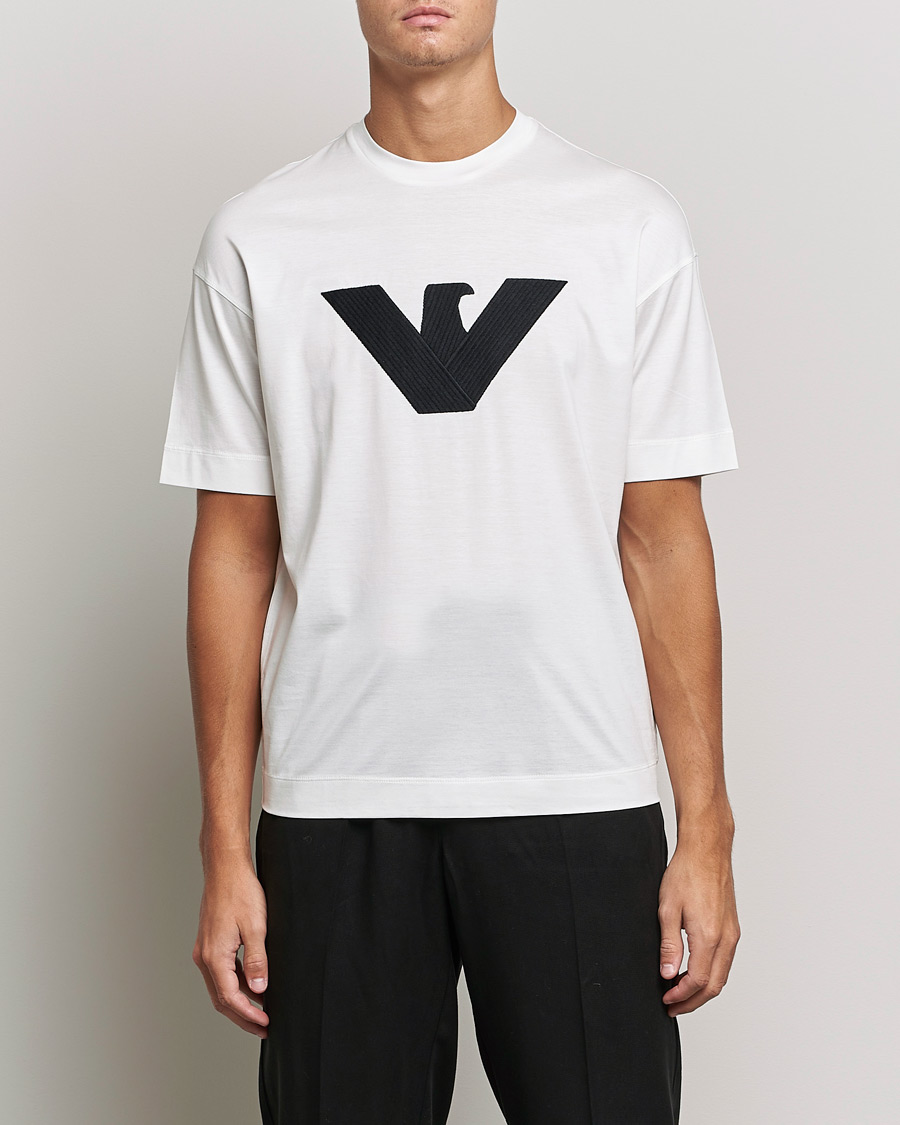 Hombres | Camisetas | Emporio Armani | Logo Cotton Tee White