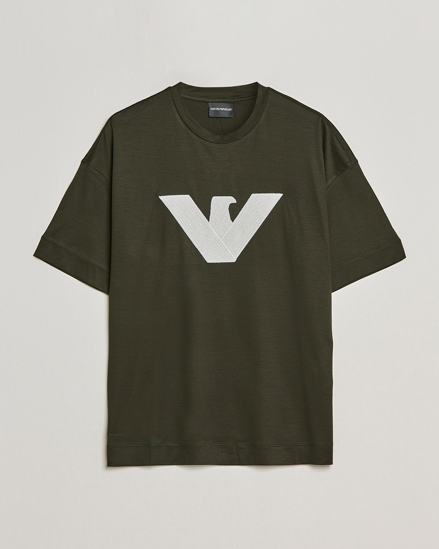 Hombres | Camisetas | Emporio Armani | Logo Cotton Tee Green