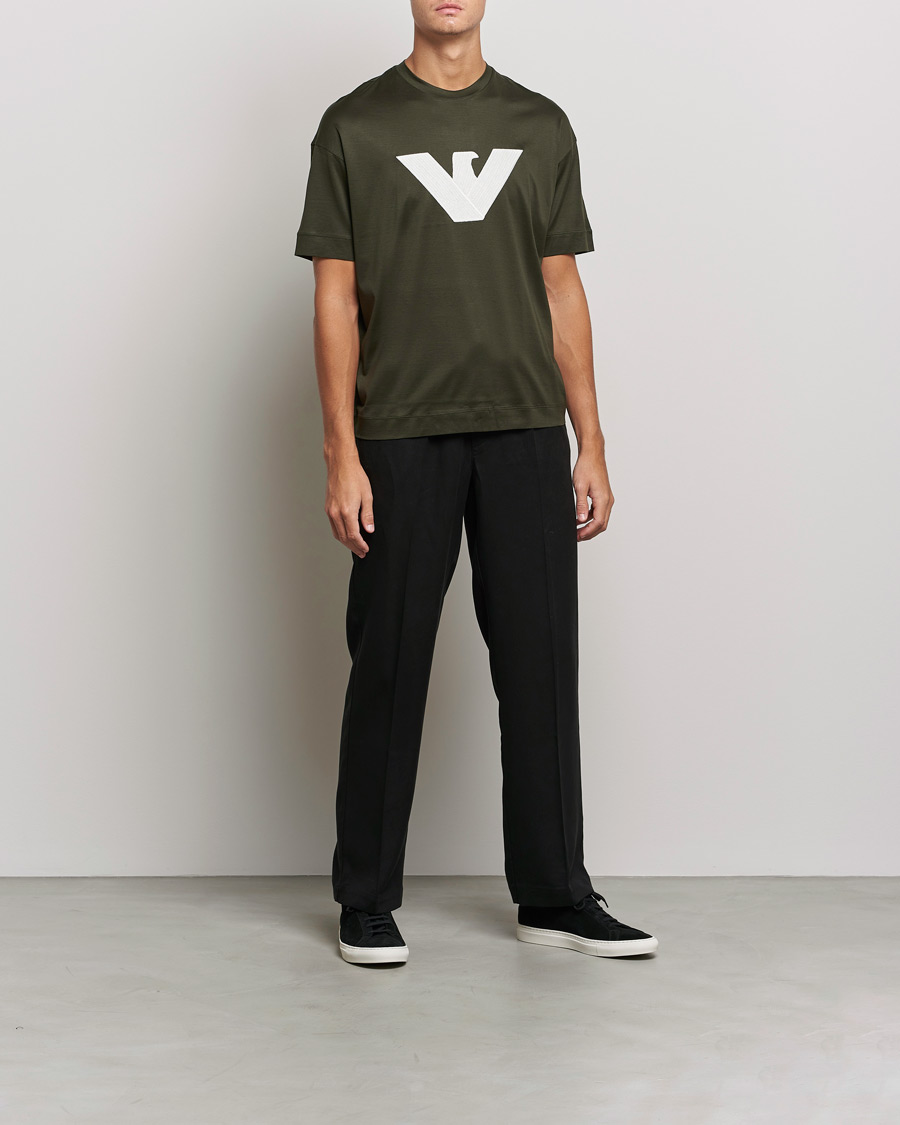 Hombres | Camisetas | Emporio Armani | Logo Cotton Tee Green