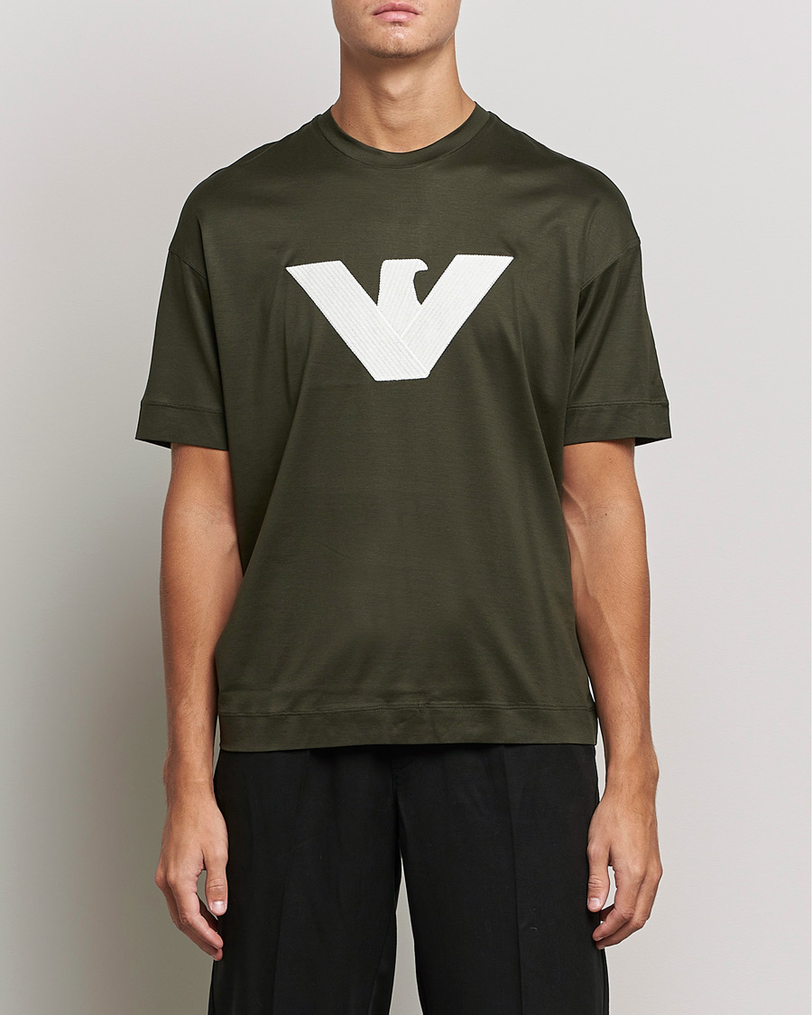 Hombres | Camisetas | Emporio Armani | Logo Cotton Tee Green