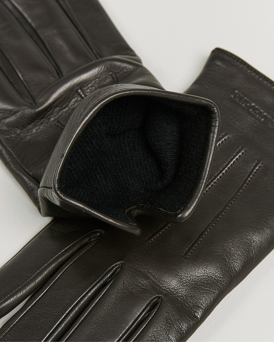 Hombres | Emporio Armani Leather Gloves Dark Brown | Emporio Armani | Leather Gloves Dark Brown