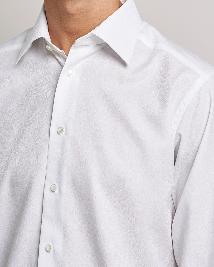 Hombres | Camisas | Eton | Jaquard Paisley Shirt White