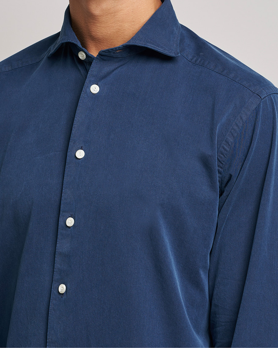Hombres | Camisas | Eton | Recycled Cotton Denim Shirt Blue