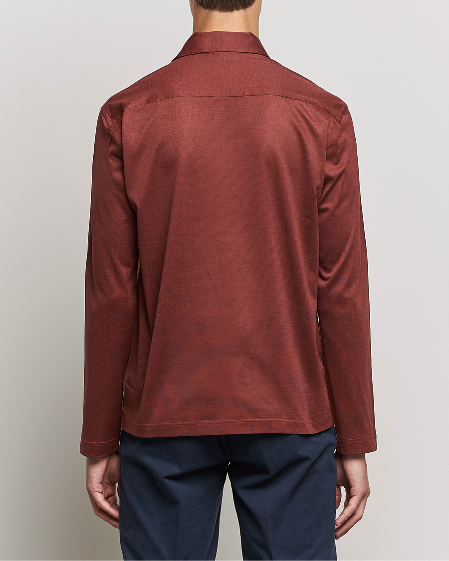 Hombres | Jerséis y prendas de punto | Eton | Oxford Pique Shirt Mid Red