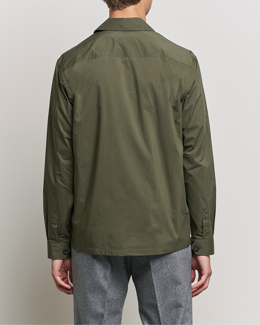 Hombres | Camisas | Eton | Cotton Nylon Overshirt Olive