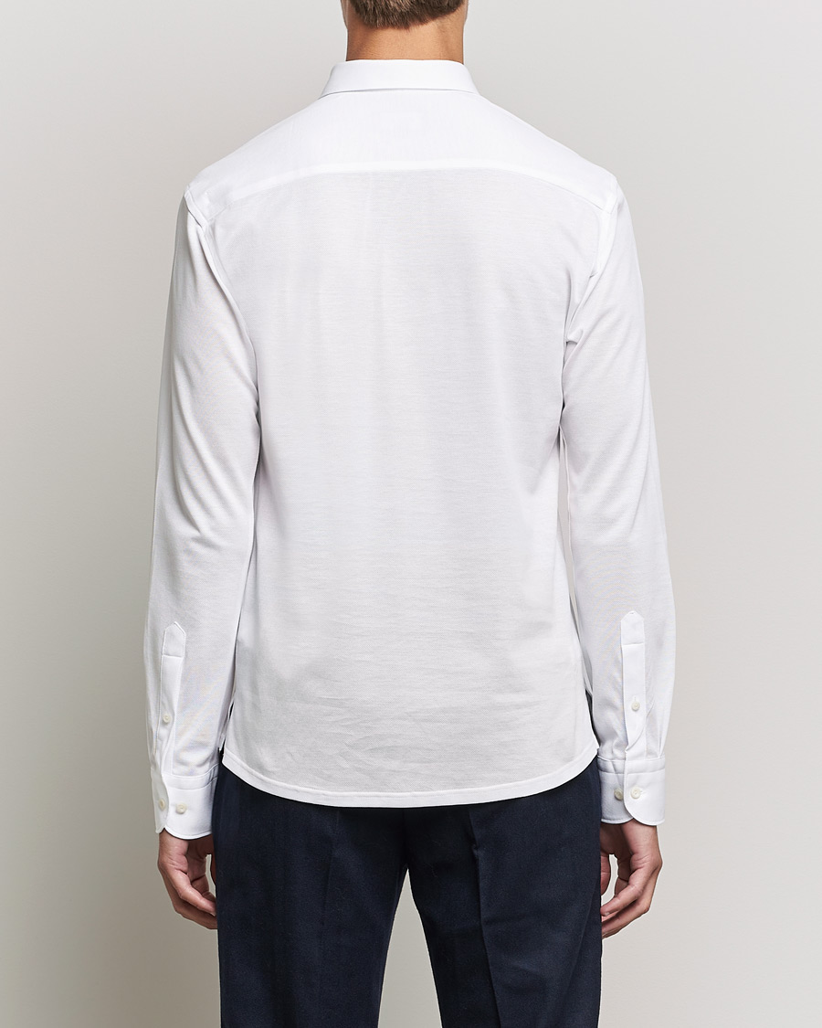 Hombres | Jerséis y prendas de punto | Eton | Slim Fit Cotton Piqué Popover Shirt White
