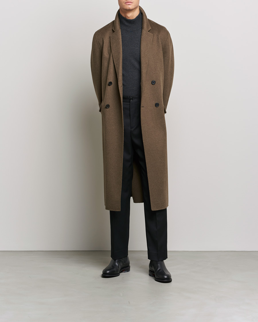 Hombres | Abrigos y chaquetas | Filippa K | Athens Wool Cashmere Coat Olive Melange