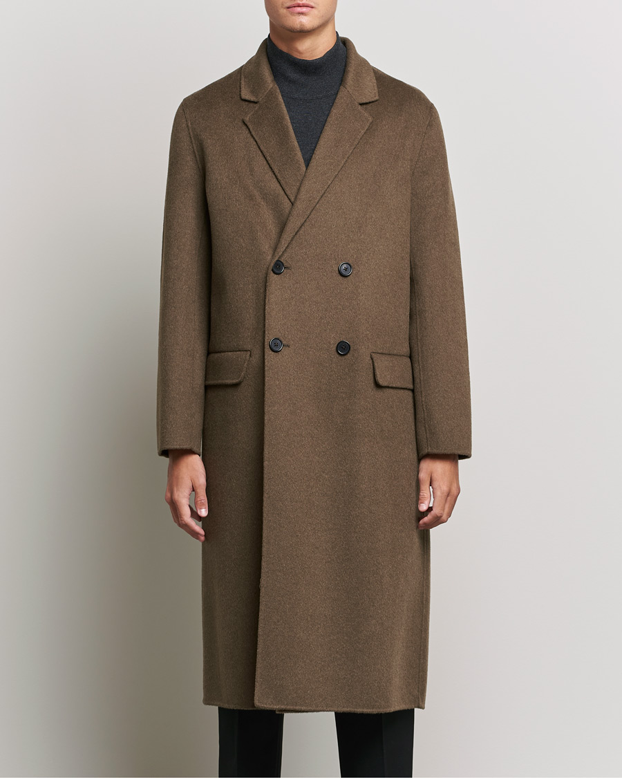 Hombres | Abrigos y chaquetas | Filippa K | Athens Wool Cashmere Coat Olive Melange
