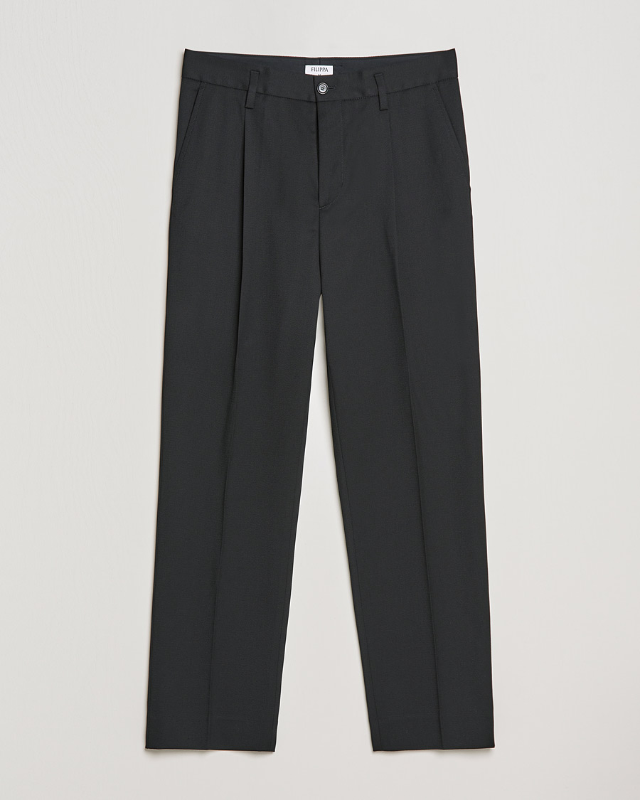 Hombres | Pantalones | Filippa K | Samson Wool Trouser Black