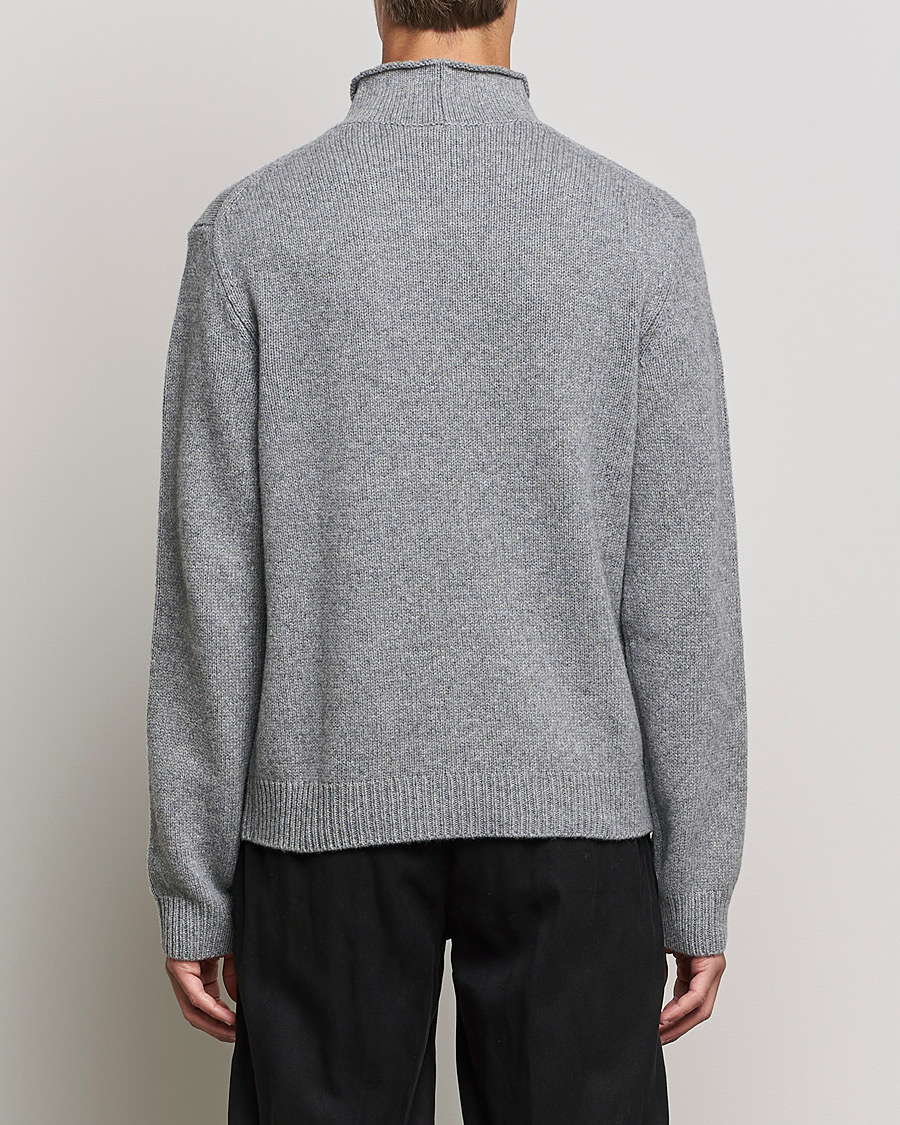 Hombres | Jerséis y prendas de punto | Filippa K | Milo Wool Cashmere Sweater Mid Grey Melange