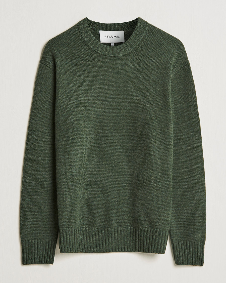 Hombres | Jerséis y prendas de punto | FRAME | Cashmere Sweater Military Green