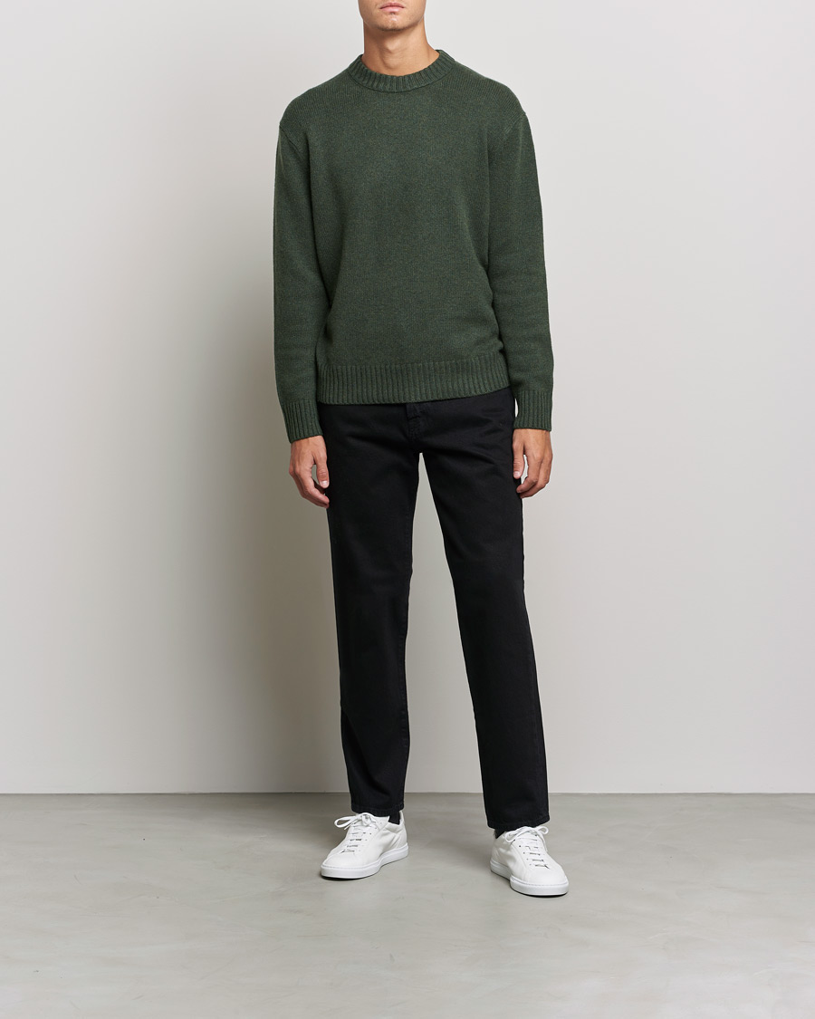 Hombres | Jerséis y prendas de punto | FRAME | Cashmere Sweater Military Green