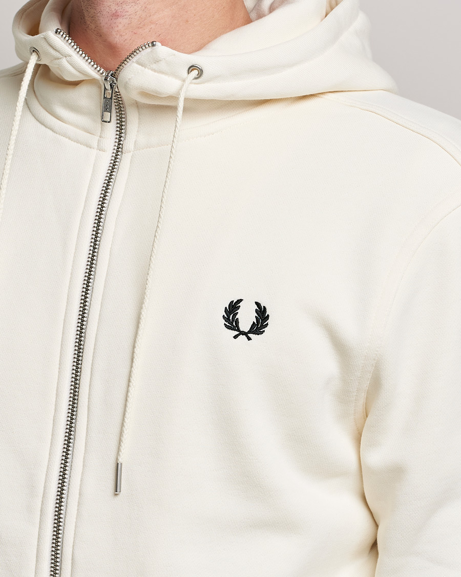 Hombres | Jerséis y prendas de punto | Fred Perry | Hooded Zip Sweatshirt Ecru