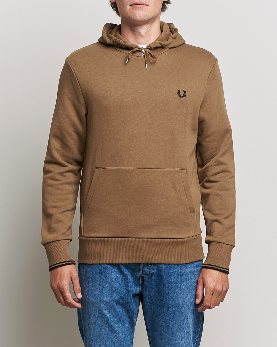 Hombres | Jerséis y prendas de punto | Fred Perry | Twin Tipped Hooded Sweatshirt Shadded Stone