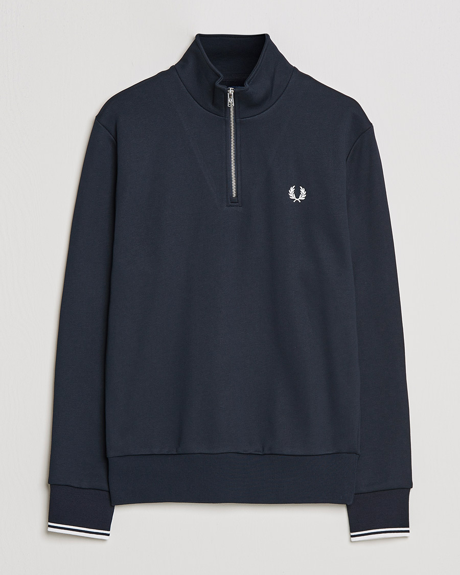 Hombres | Jerséis y prendas de punto | Fred Perry | Half Zip Sweatshirt Navy