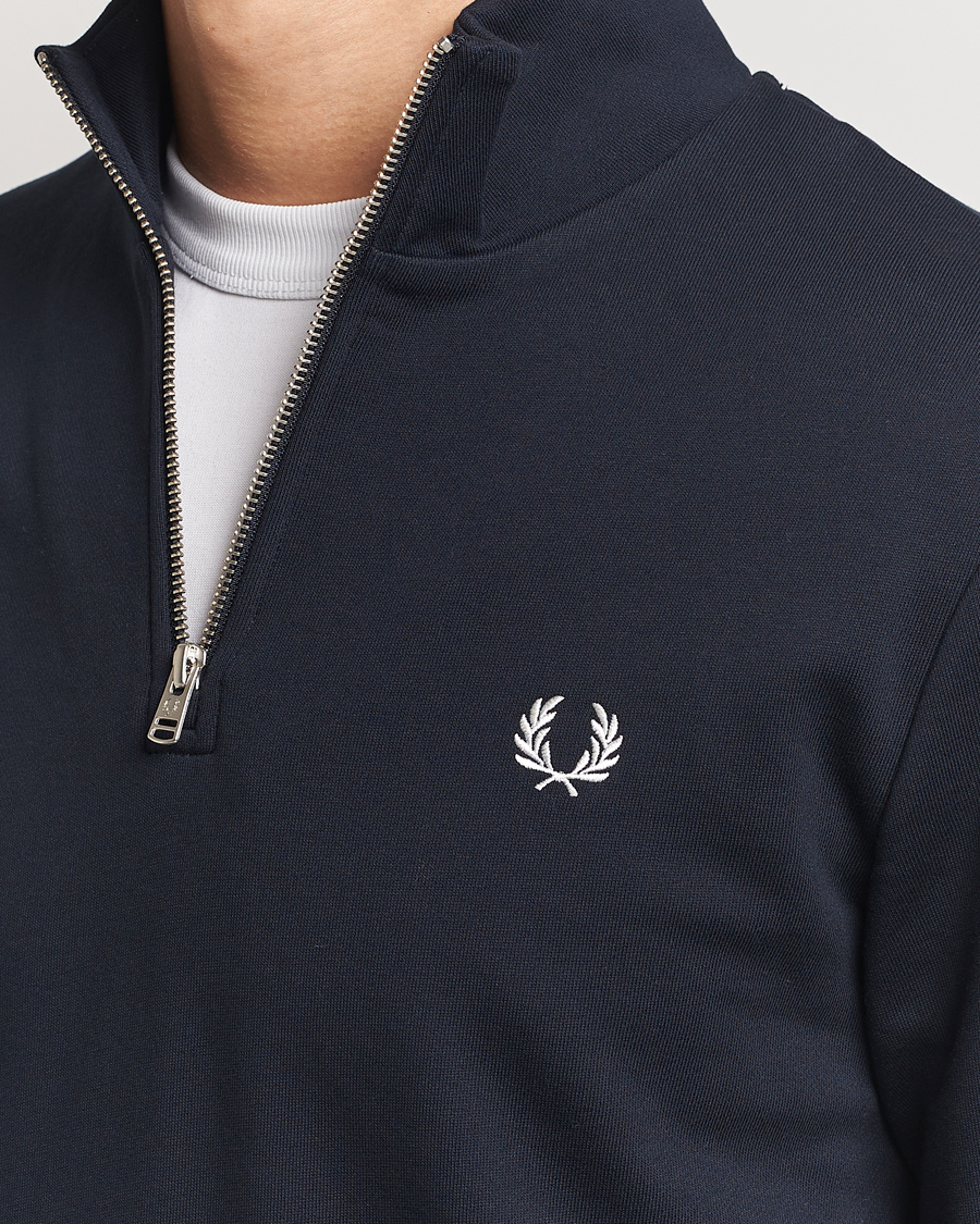 Hombres | Jerséis y prendas de punto | Fred Perry | Half Zip Sweatshirt Navy