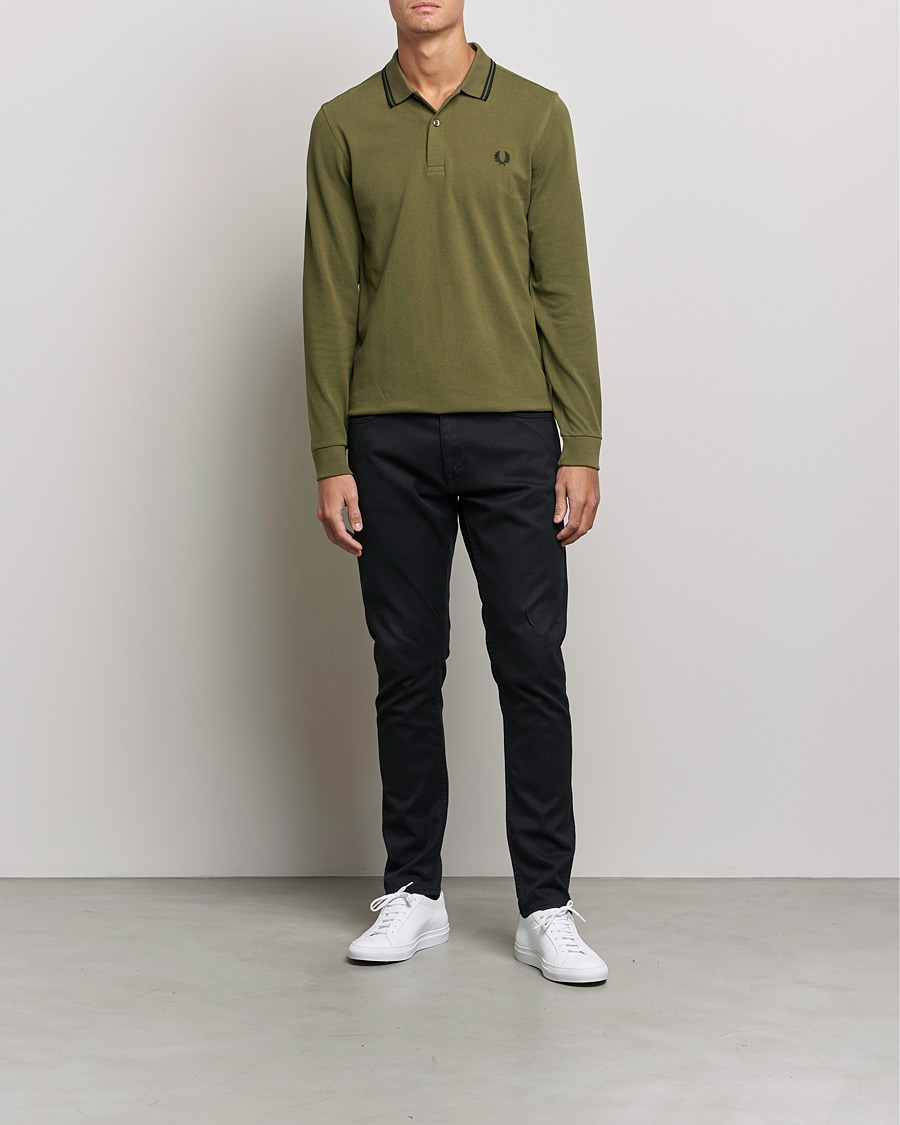 Hombres | Jerséis y prendas de punto | Fred Perry | Long Sleeve Twin Tipped Shirt Uniform Green