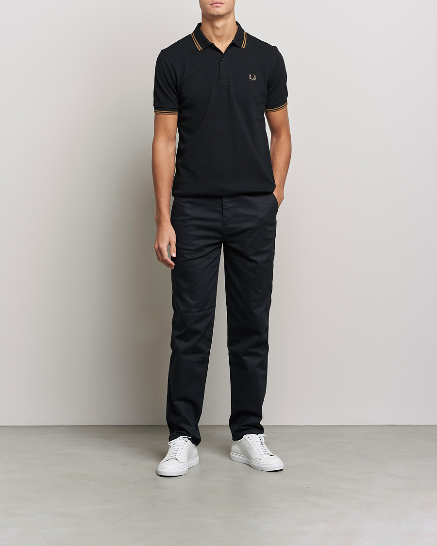 Hombres | Polos | Fred Perry | Twin Tipped Shirt Black