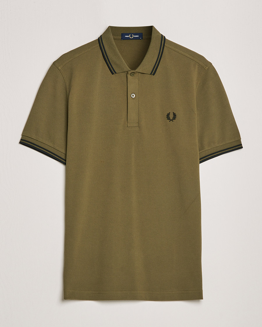 Hombres | Polos | Fred Perry | Twin Tipped Shirt Uniform Green