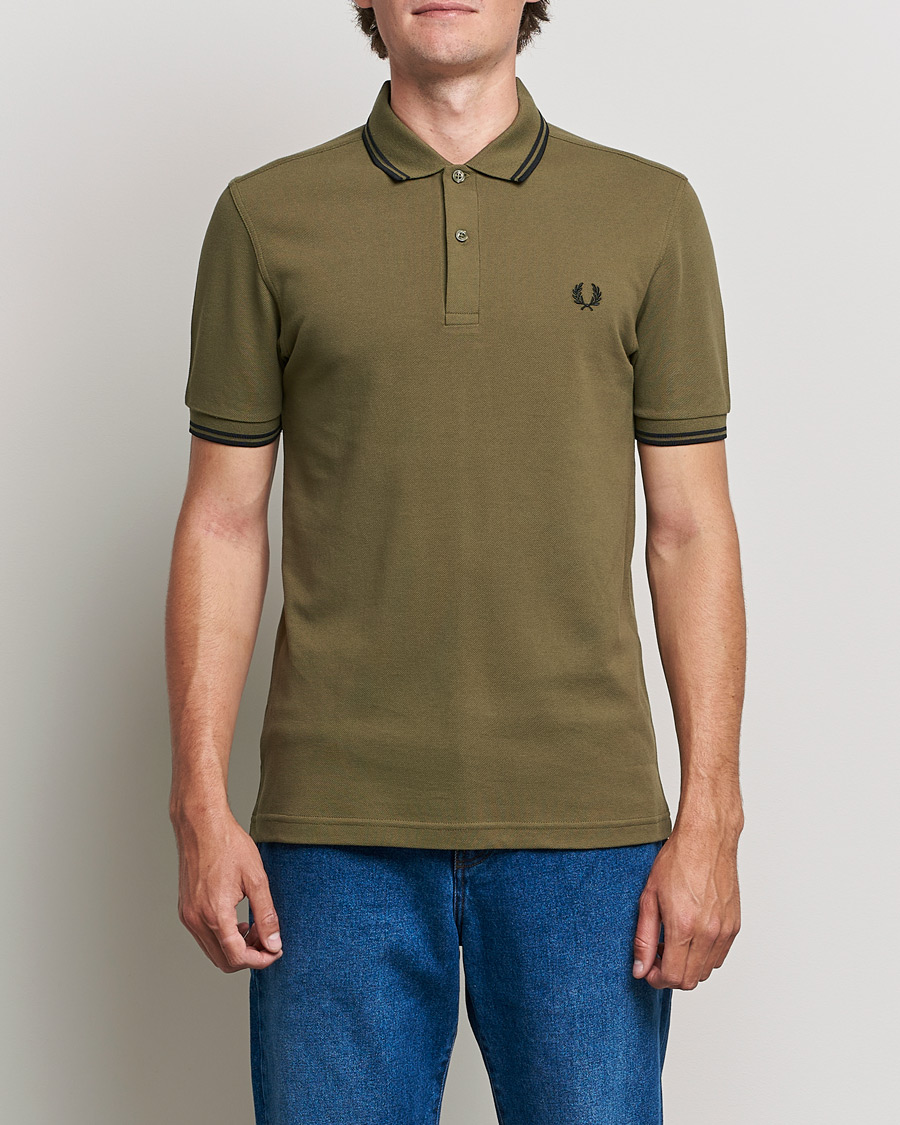Hombres | Polos | Fred Perry | Twin Tipped Shirt Uniform Green