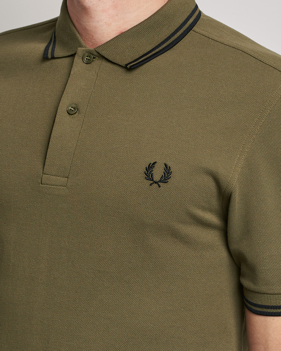 Hombres | Polos | Fred Perry | Twin Tipped Shirt Uniform Green