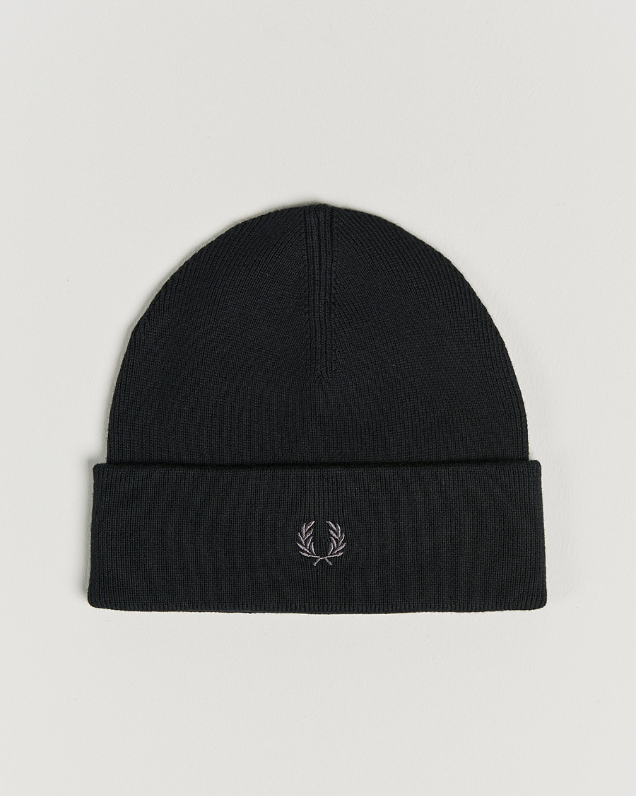 Hombres | Fred Perry Merino Wool Beanie Black | Fred Perry | Merino Wool Beanie Black