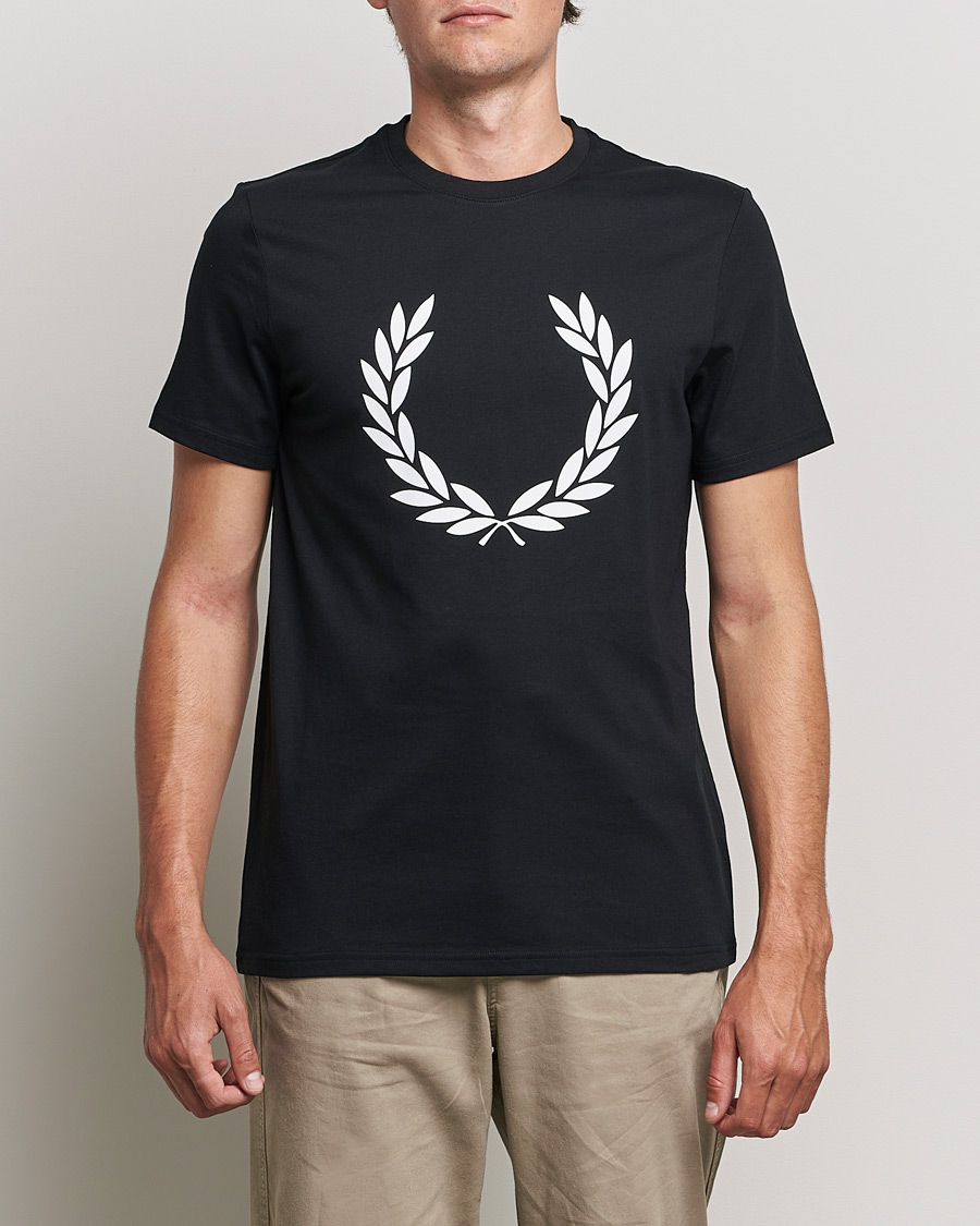 Hombres | Camisetas | Fred Perry | Laurel Wreath T-Shirt Black