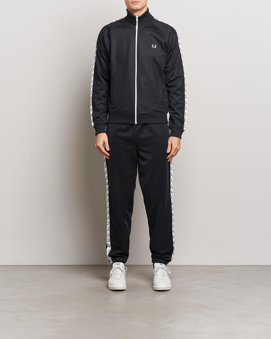 Hombres | Jerséis y prendas de punto | Fred Perry | Taped Track Jacket Black