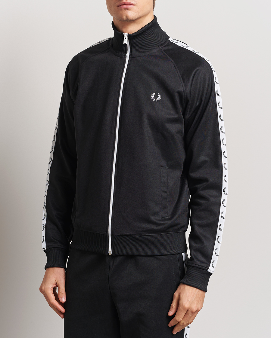 Hombres | Jerséis y prendas de punto | Fred Perry | Taped Track Jacket Black