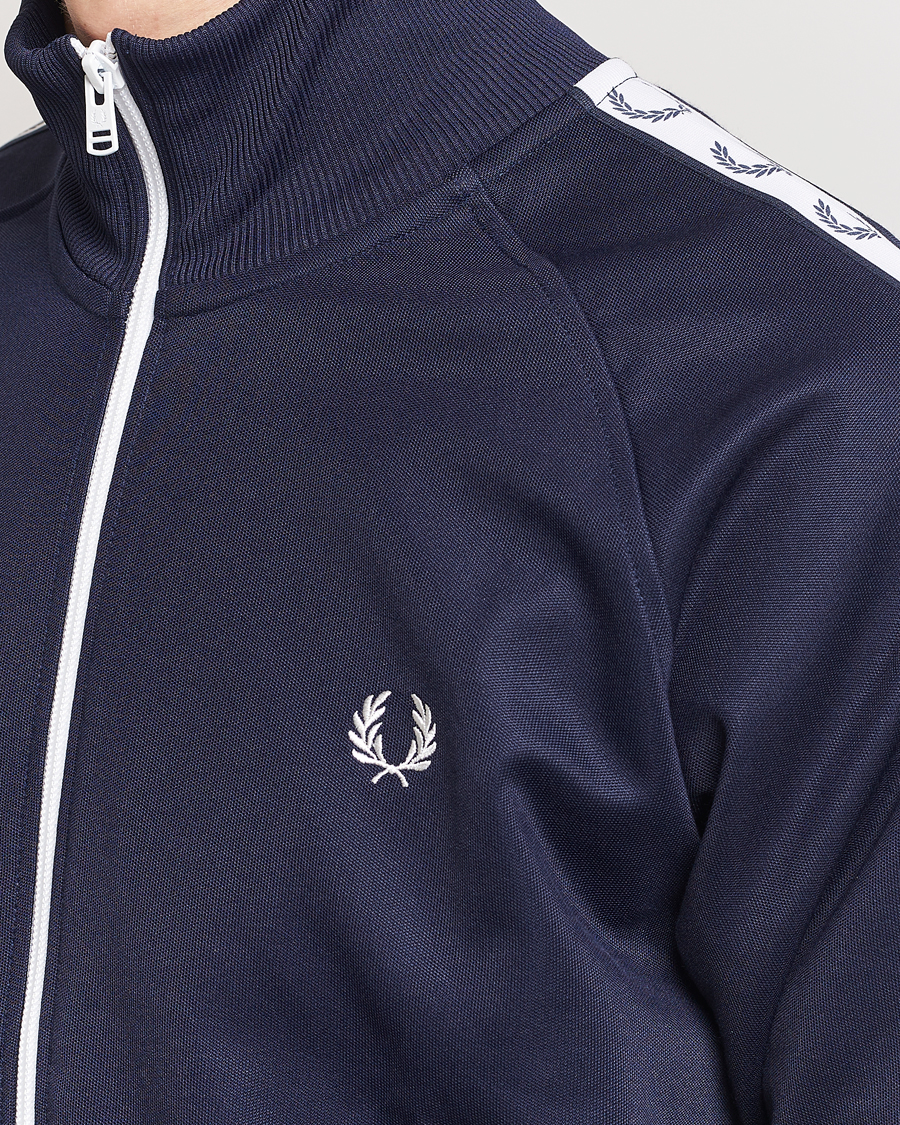 Hombres | Jerséis y prendas de punto | Fred Perry | Taped Track Jacket Carbon blue
