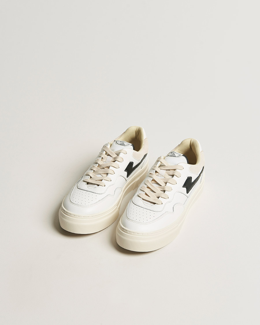 Hombres |  | Stepney Workers Club | Pearl S-Strike Leather Sneaker White Black