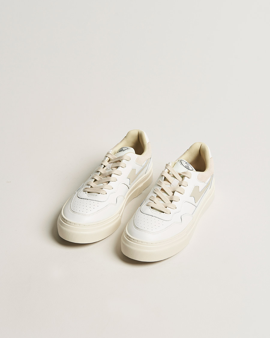 Hombres |  | Stepney Workers Club | Pearl S-Strike Leather Sneaker White Putty