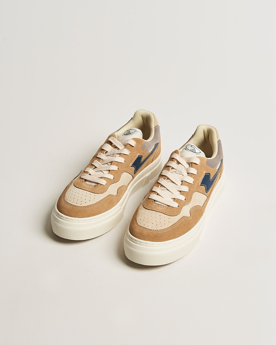 Hombres | Stepney Workers Club Pearl S-Strike Suede Sneaker Earth/Navy | Stepney Workers Club | Pearl S-Strike Suede Sneaker Earth/Navy