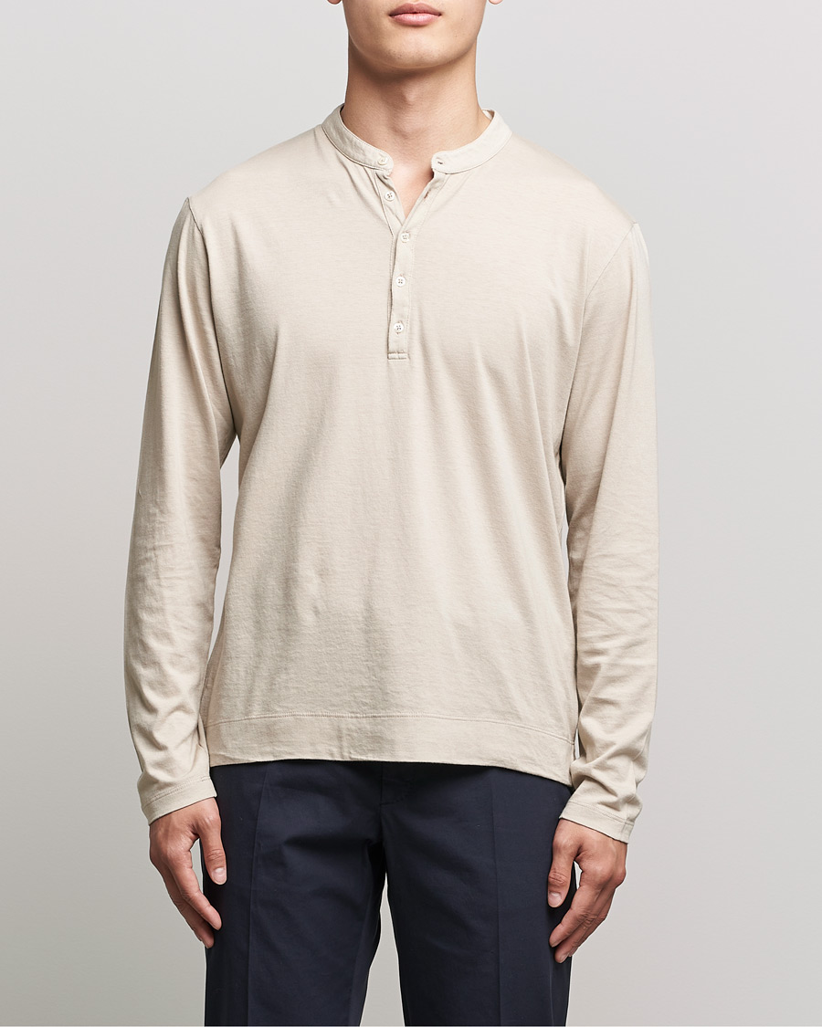 Hombres | Jerséis y prendas de punto | Massimo Alba | Hawai Cotton/Cashmere Henley Chalk