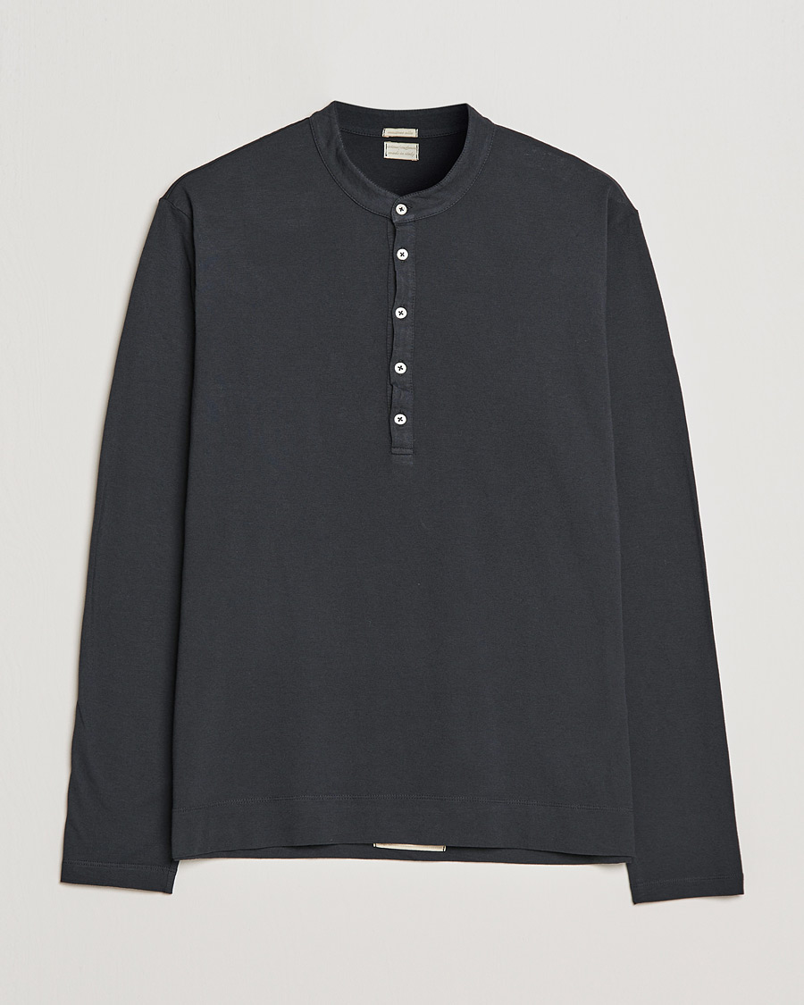 Hombres | Jerséis y prendas de punto | Massimo Alba | Hawai Cotton/Cashmere Henley Washed Black