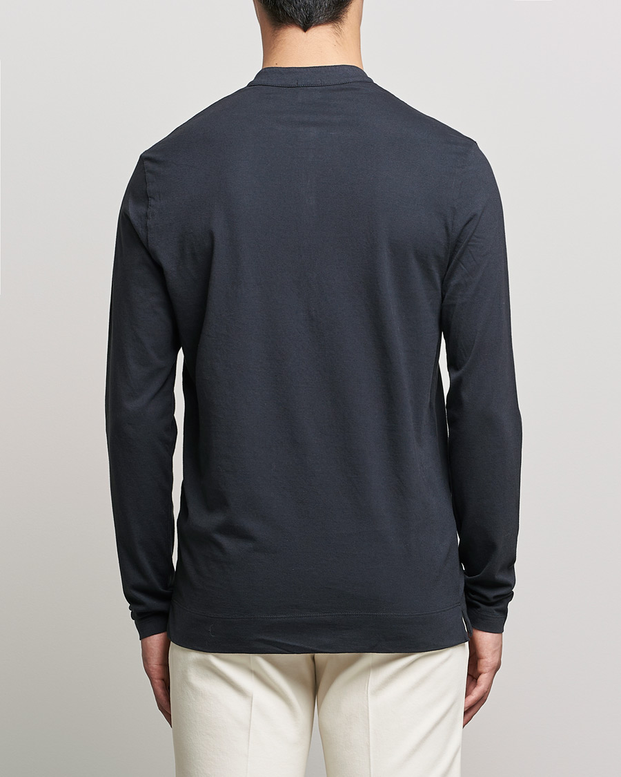 Hombres | Jerséis y prendas de punto | Massimo Alba | Hawai Cotton/Cashmere Henley Washed Black