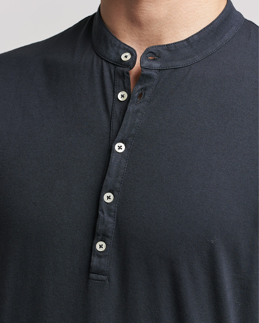 Hombres | Jerséis y prendas de punto | Massimo Alba | Hawai Cotton/Cashmere Henley Washed Black