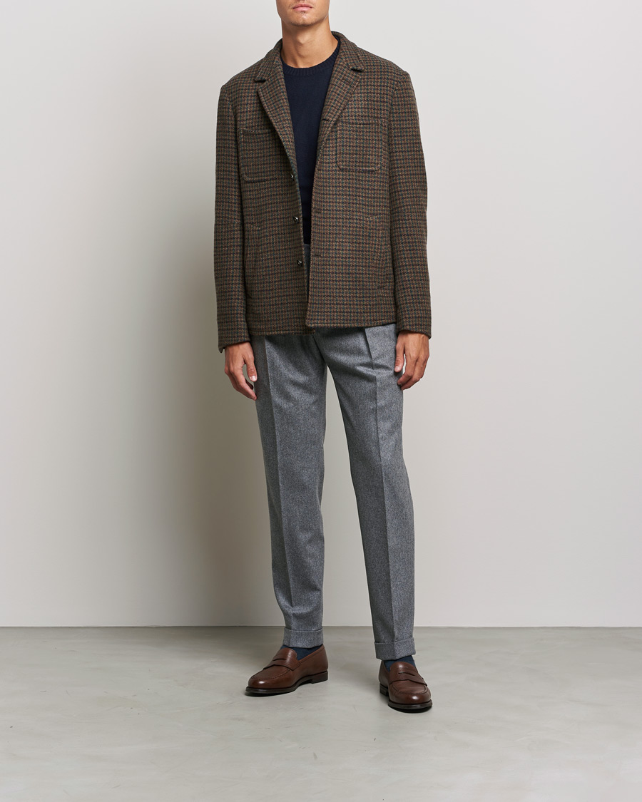 Hombres | Abrigos y chaquetas | Massimo Alba | Soft Tweed Jacket Bosco Check