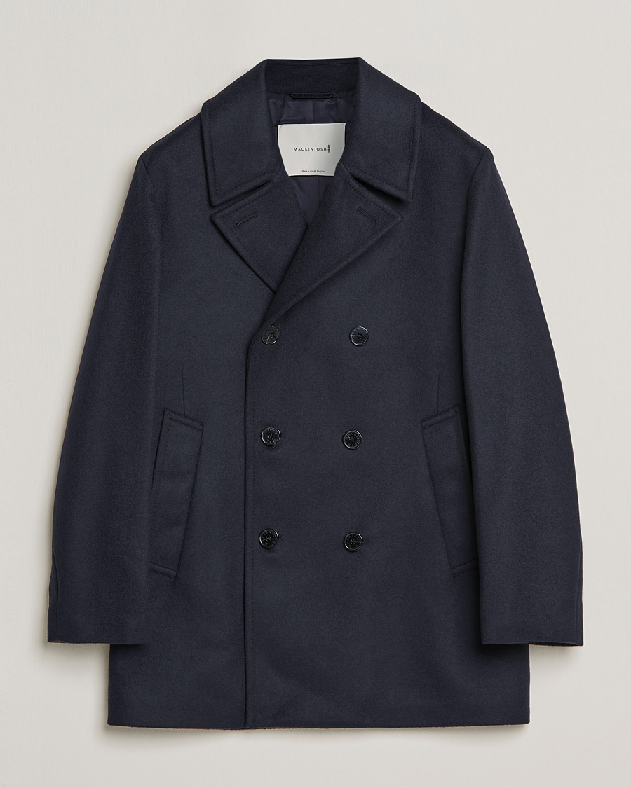 Hombres | Abrigos y chaquetas | Mackintosh | Dalton Wool/Cashmere Peacoat Navy