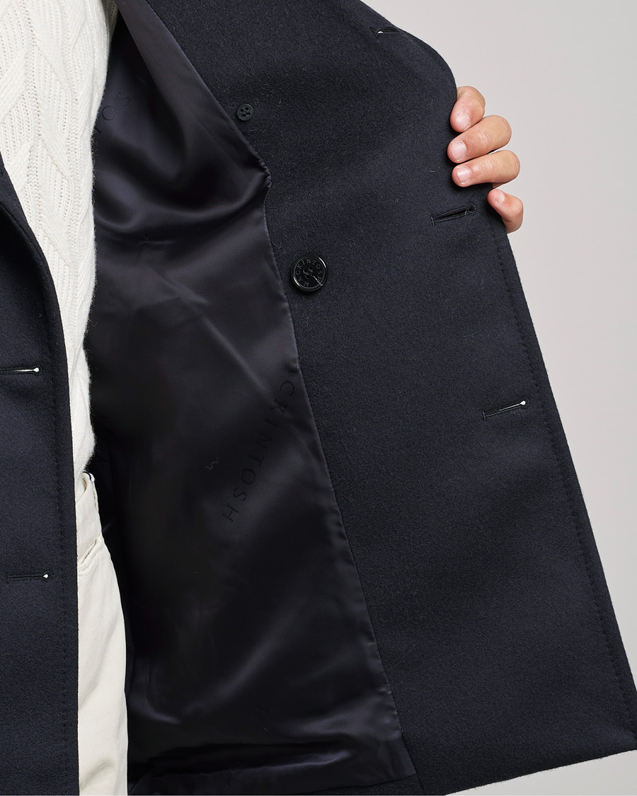 Hombres | Abrigos y chaquetas | Mackintosh | Dalton Wool/Cashmere Peacoat Navy
