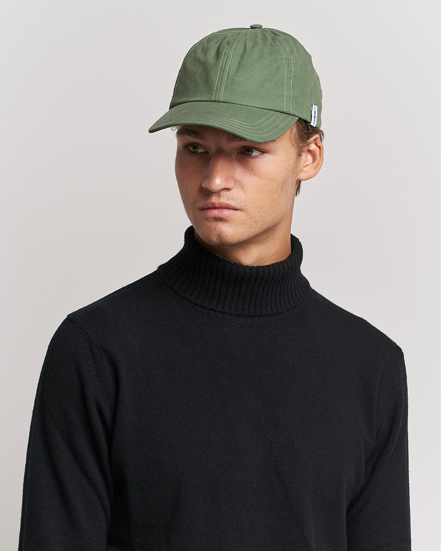 Hombres | Mackintosh Tipping Baseball Cap Winter Moss | Mackintosh | Tipping Baseball Cap Winter Moss