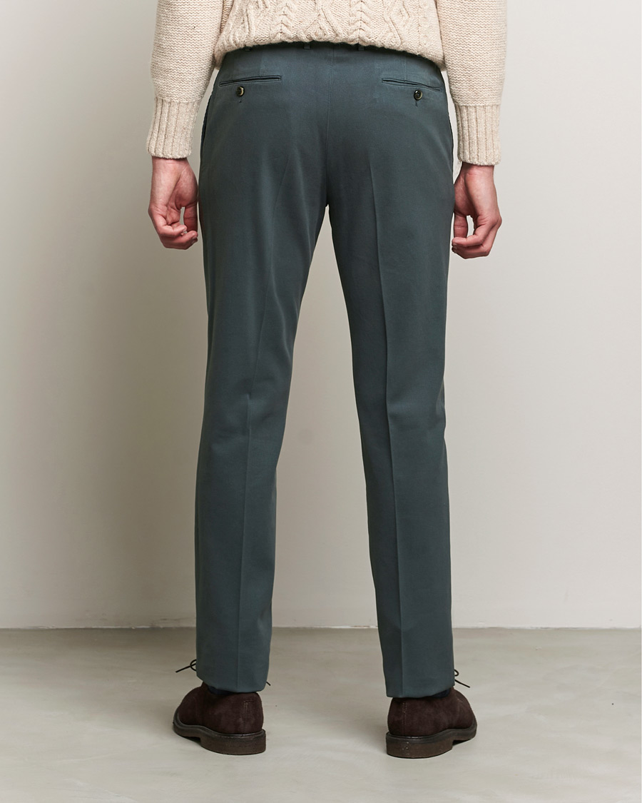 Hombres | Pantalones | PT01 | Slim Fit Pleated Cotton Stretch Chinos Dark Grey