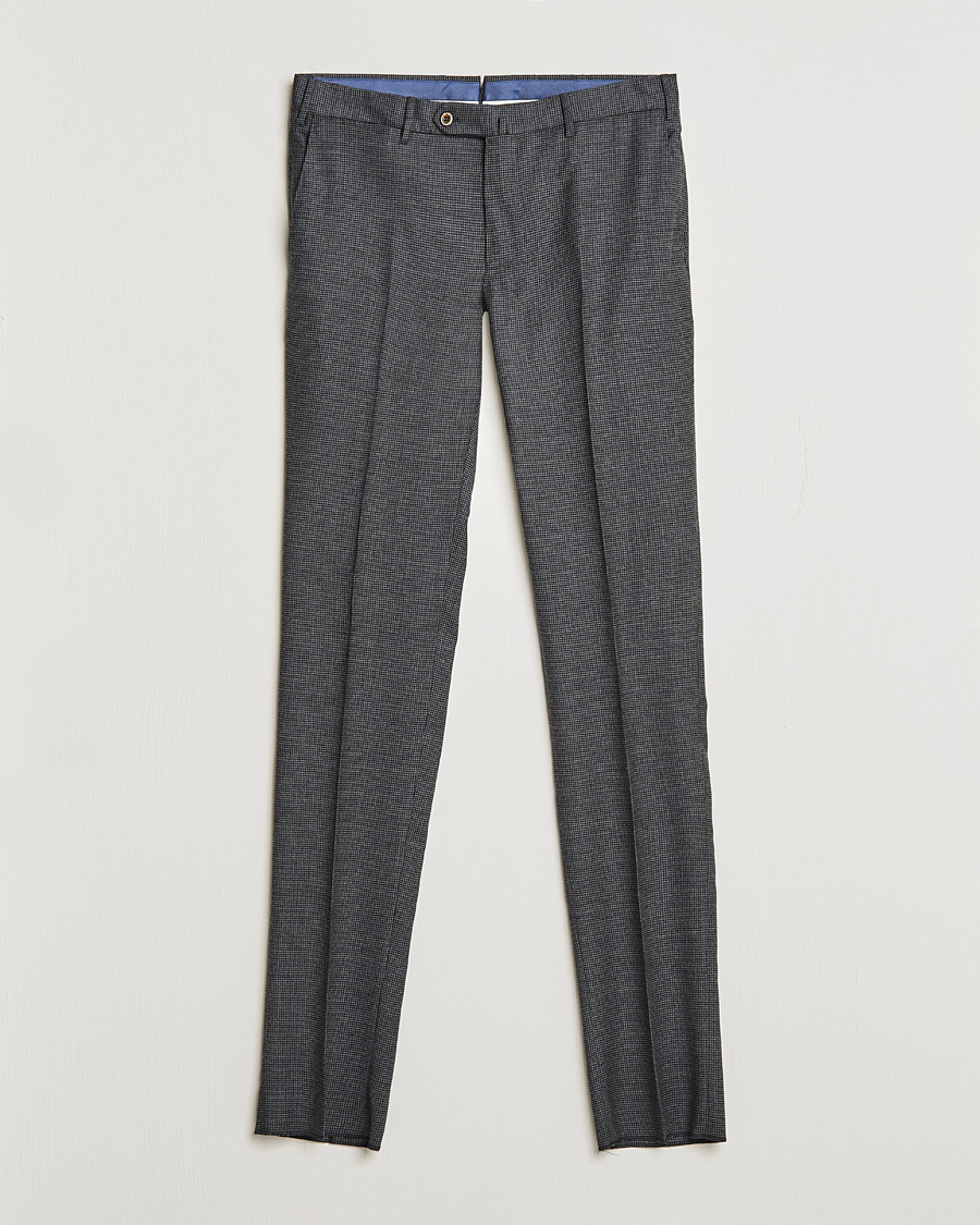 Hombres | Pantalones | PT01 | Slim Fit Glencheck Wool Trousers Medium Grey