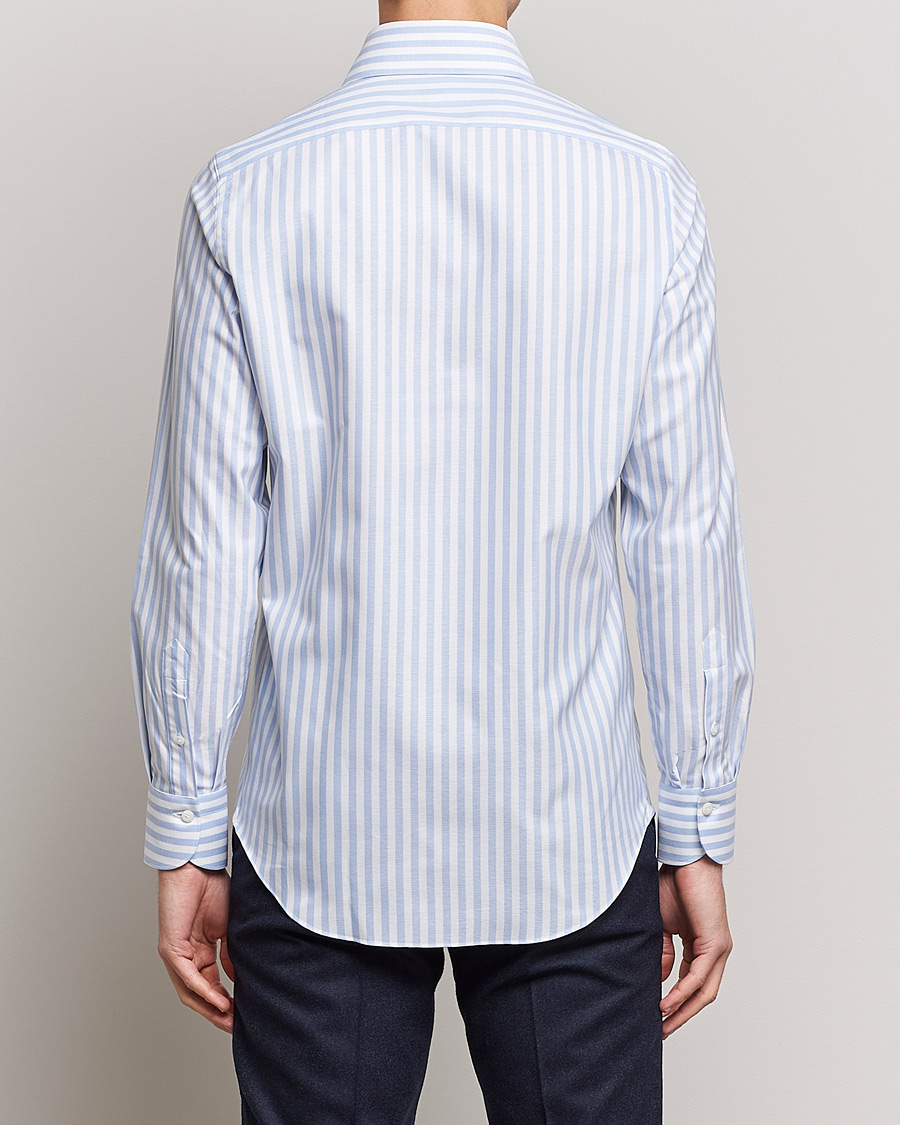 Hombres | Camisas | Finamore Napoli | Milano Slim Comfort Shirt Light Blue Stripe