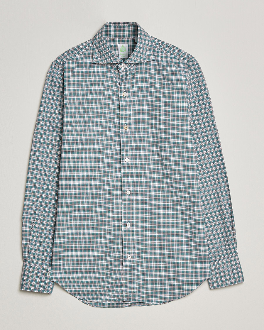 Hombres | Camisas | Finamore Napoli | Tokyo Slim Shirt Green Check