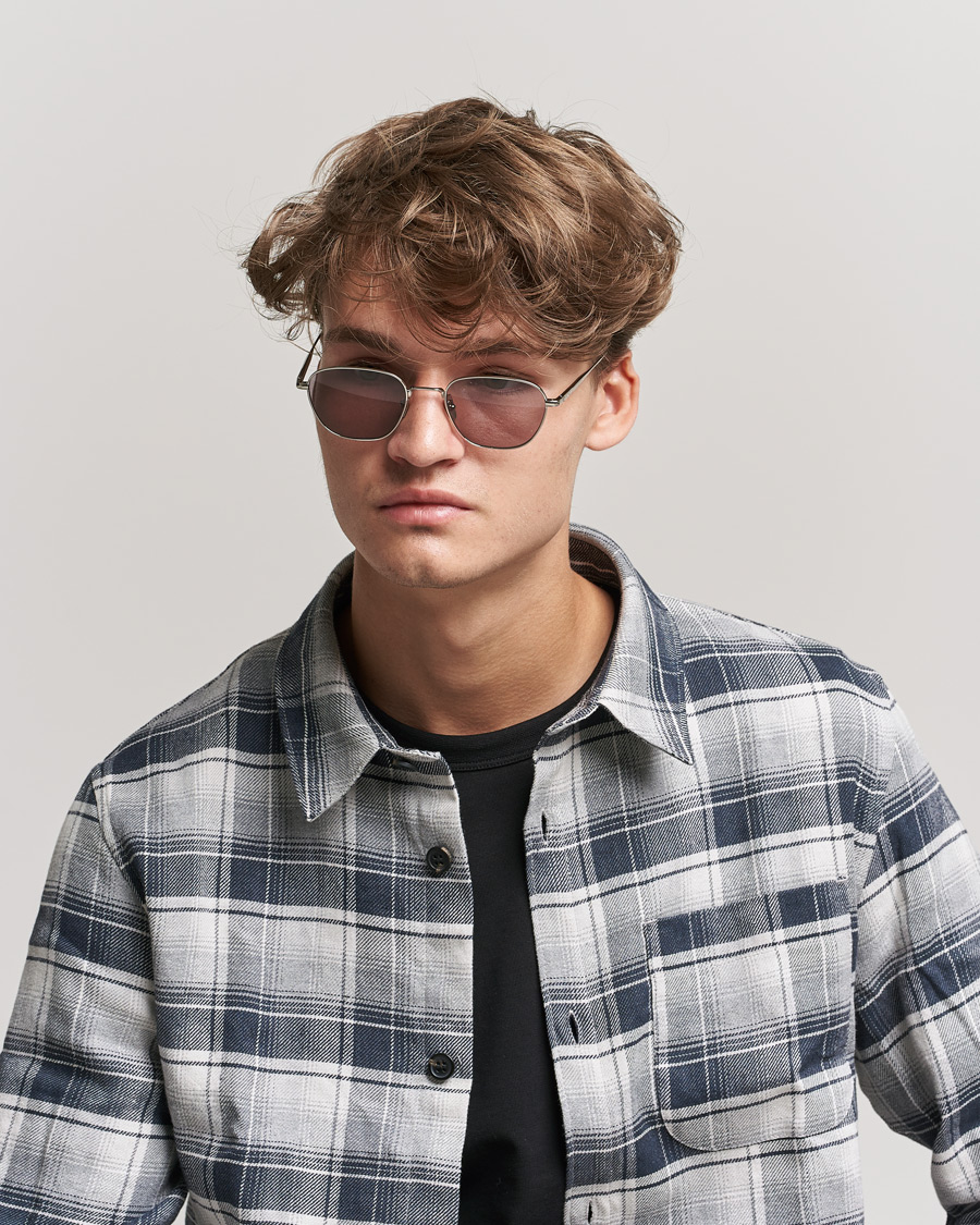 Hombres | Eyewear | CHIMI | Polygon Sunglasses Silver/Grey